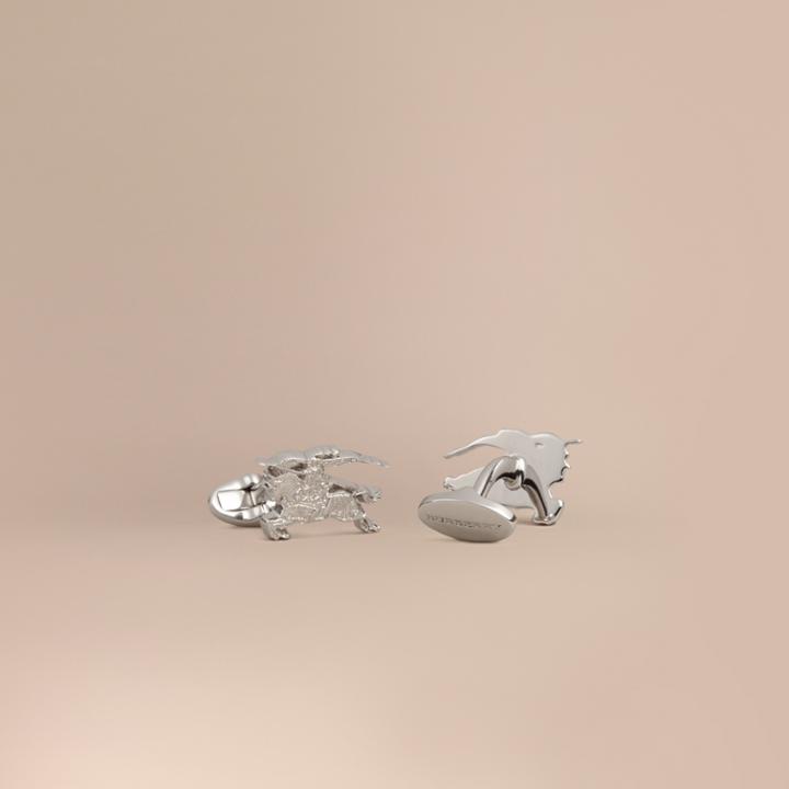 Burberry Burberry Equestrian Knight Cufflinks, Grey