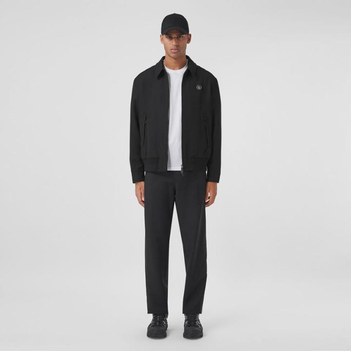 Burberry Burberry Monogram Motif Wool Gabardine Harrington Jacket, Size: 34