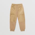 Burberry Burberry Childrens Monogram Quilted Panel Cotton Jogging Pants, Size: 12y, Brown