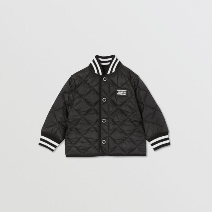 Burberry Burberry Childrens Recycled Polyester Diamond Quilted Jacket, Size: 18m, Black