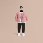Burberry Burberry Quilted Collarless Cotton Blend Jacket, Size: 3m, Pink