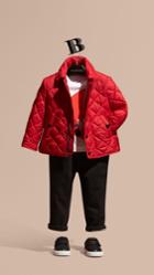 Burberry Burberry Lightweight Quilted Jacket, Size: 9m, Red