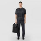 Burberry Burberry Short-sleeve Check Silk Wool Jacquard Top, Size: M