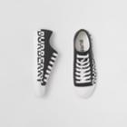 Burberry Burberry Logo Print Check Cotton Sneakers, Size: 36