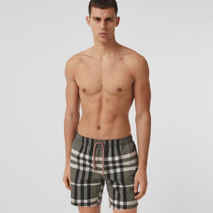 Burberry Burberry Check Print Drawcord Swim Shorts