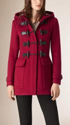 Burberry Fitted Wool Duffle Coat
