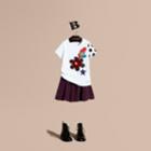 Burberry Burberry Embroidered Flower Burst Graphic Cotton T-shirt, Size: 12y, White