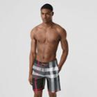Burberry Burberry Check Swim Shorts, Size: Xs, Grey