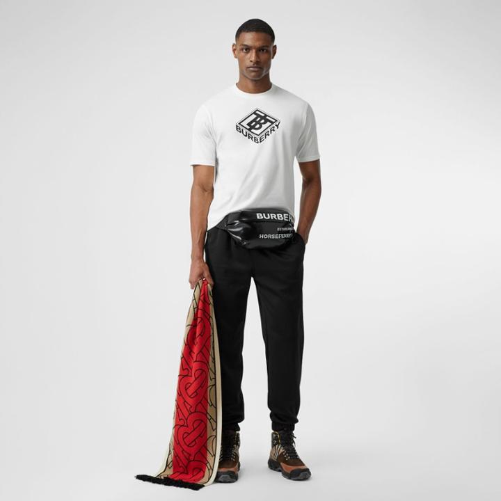 Burberry Burberry Logo Graphic Cotton T-shirt, Size: Xxxl, White