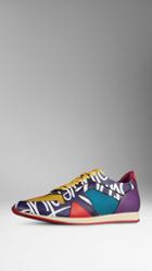 Burberry Prorsum The Field Sneaker In Book Cover Print Leather