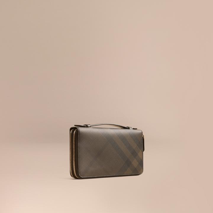 Burberry Burberry London Check Travel Wallet, Brown