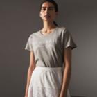 Burberry Burberry Printed Cotton T-shirt, Size: M, Grey