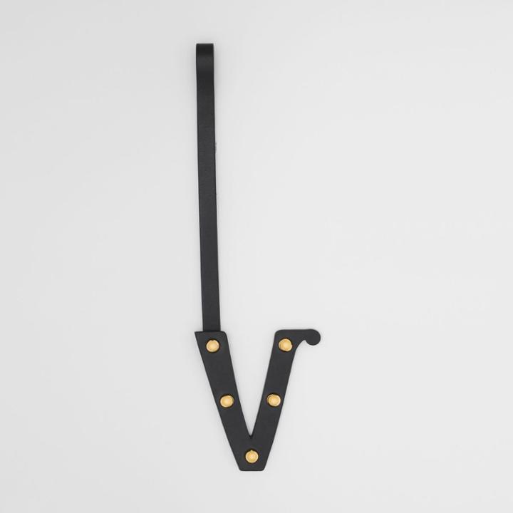 Burberry Burberry 'v' Studded Leather Alphabet Charm, Yellow