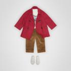 Burberry Burberry Childrens Double-faced Wool Pea Coat, Size: 14y, Red