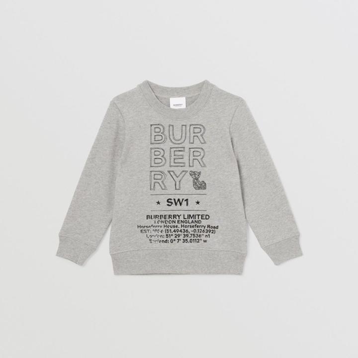 Burberry Burberry Childrens Logo Sketch Print Cotton Sweatshirt, Size: 10y