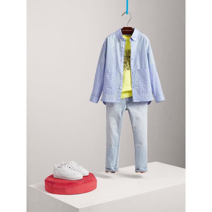 Burberry Burberry Contrast Pocket Cotton Shirt, Size: 14y