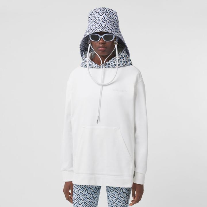 Burberry Burberry Monogram Print Cotton Oversized Hoodie