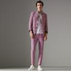 Burberry Burberry Soho Fit Linen Trousers, Size: 38, Pink