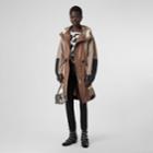 Burberry Burberry Leather Panelled Nylon Hooded Parka, Size: 04, Beige