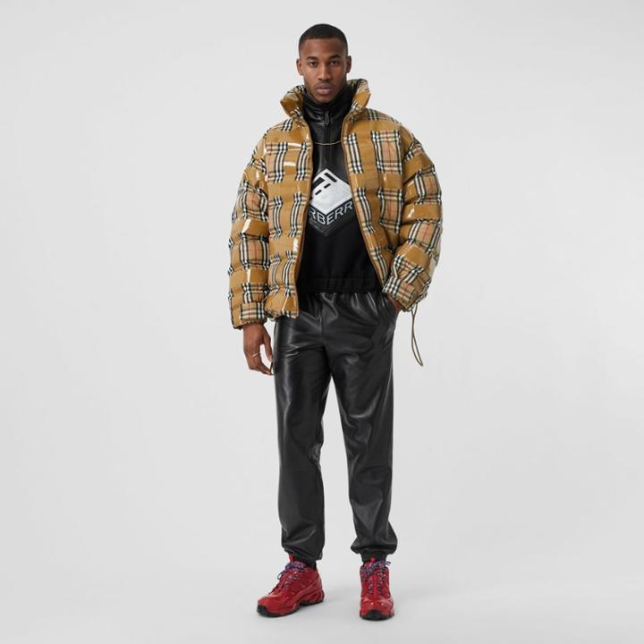 Burberry Burberry Plonge Lambskin Trackpants, Black