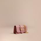 Burberry Burberry The Mini Buckle Bag In Grainy Leather, Pink