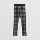 Burberry Burberry Childrens Thomas Bear Print Check Stretch Cotton Leggings, Size: 3y