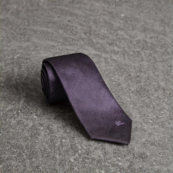 Burberry Burberry Modern Cut Silk Tie, Purple