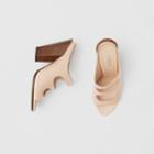 Burberry Burberry Cut-out Detail Leather Mules, Size: 37, Brown