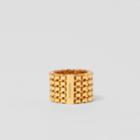 Burberry Burberry Gold-plated Chain-link Ring, Size: S