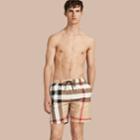 Burberry Burberry Check Swim Shorts, Size: L, Beige