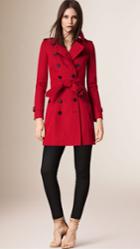 Burberry Burberry The Chelsea -mid-length Heritage Trench Coat, Size: 04, Red
