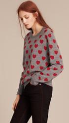 Burberry Heart Print Merino Wool Sweater