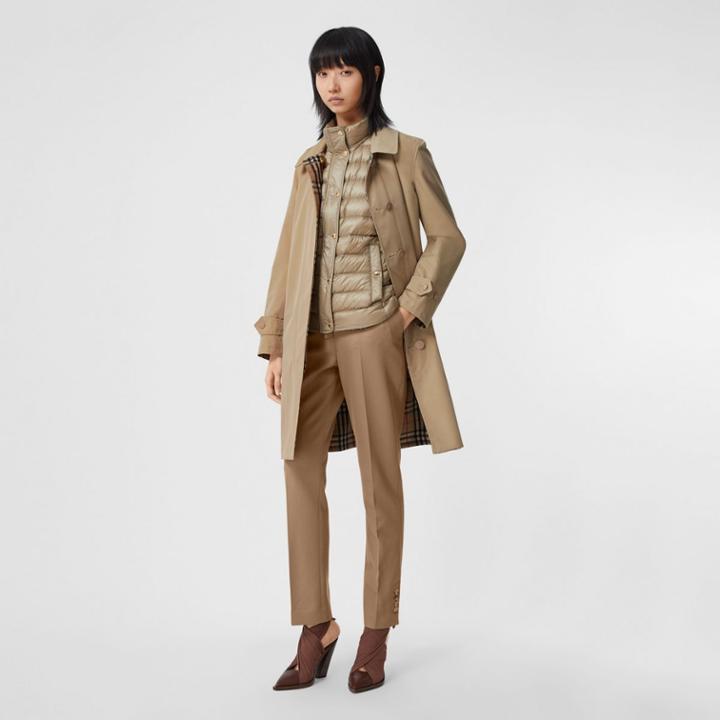 Burberry Burberry Reversible Cotton And Recycled Polyester Car Coat, Size: 14, Yellow