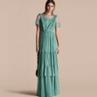 Burberry Ruffle Detail Floor-length Dress