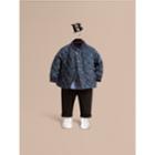 Burberry Burberry Topstitched Quilted Jacket, Size: 9m, Blue