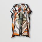 Burberry Burberry Montage Print Silk Twill Cape, Size: Os