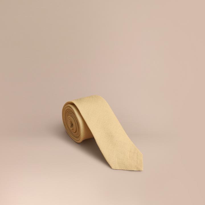Burberry Burberry Modern Cut Linen Tie, Yellow