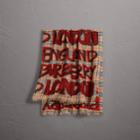 Burberry Burberry Graffiti Print Check Wool Silk Large Square Scarf, Red