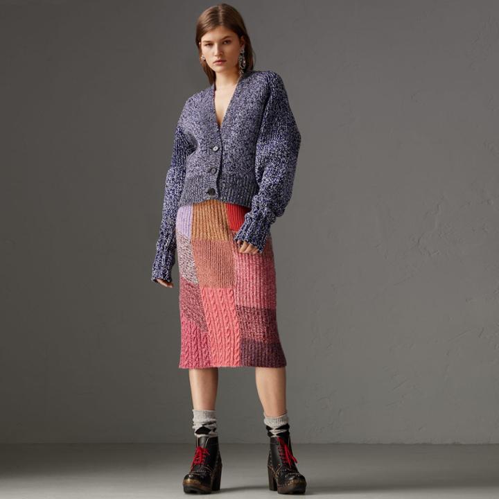 Burberry Burberry Cashmere Cotton Blend Moulin Cardigan