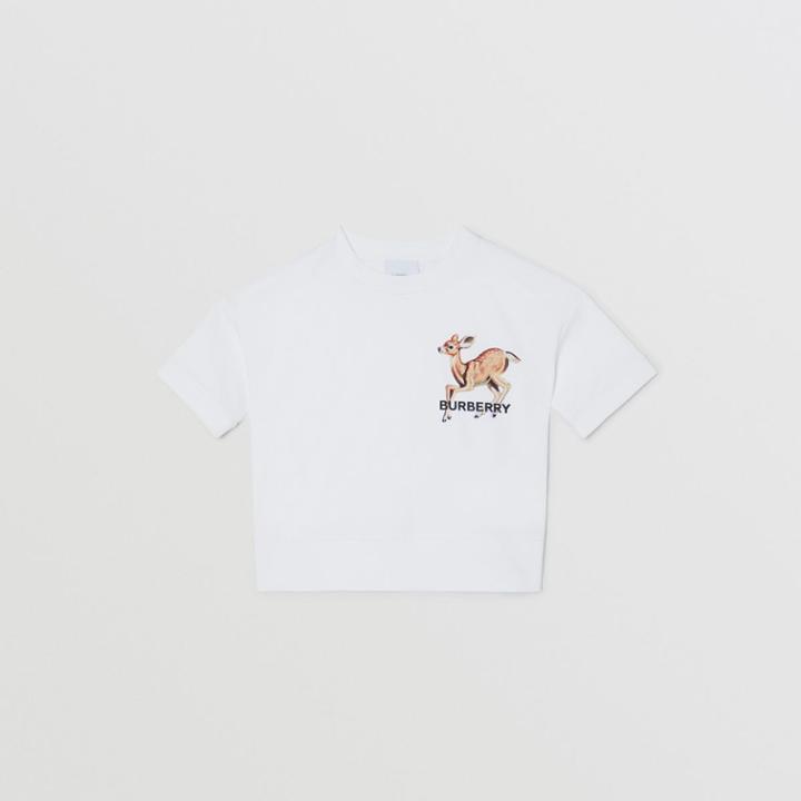 Burberry Burberry Childrens Deer Motif Cotton T-shirt, Size: 10y