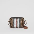 Burberry Burberry Monogram Stripe E-canvas Camera Bag, Bridle Brown