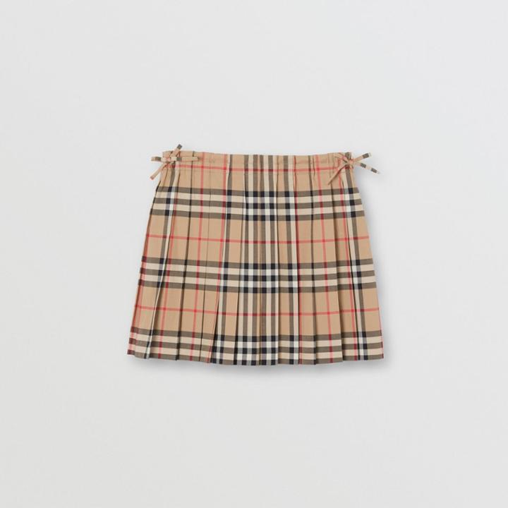 Burberry Burberry Childrens Vintage Check Pleated Skirt, Size: 14y, Beige