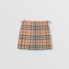 Burberry Burberry Childrens Vintage Check Pleated Skirt, Size: 14y, Beige