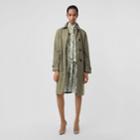 Burberry Burberry Puppytooth Check Belted Car Coat, Size: 00, Yellow