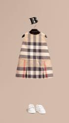 Burberry Burberry Washed Check Cotton Dress, Size: 2y, Beige