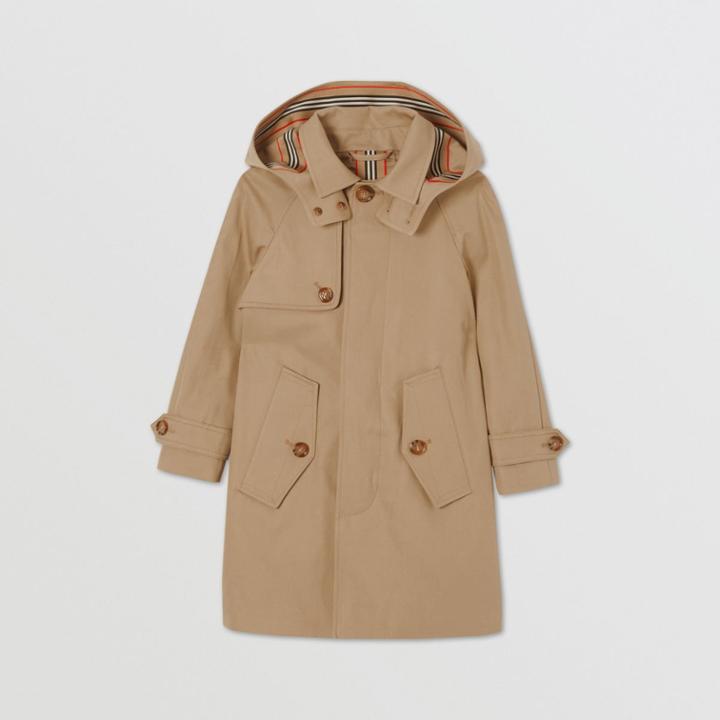 Burberry Burberry Childrens Detachable Hood Cotton Twill Car Coat, Size: 12y