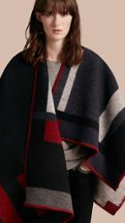 Burberry Check Wool Cashmere Poncho