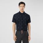 Burberry Burberry Star And Monogram Motif Cotton Piqu Polo Shirt, Blue