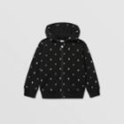 Burberry Burberry Childrens Star And Monogram Motif Cotton Hooded Top, Size: 4y, Black