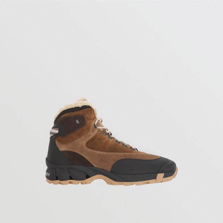 Burberry Burberry Shearling-lined Suede Tor Boots, Size: 39.5